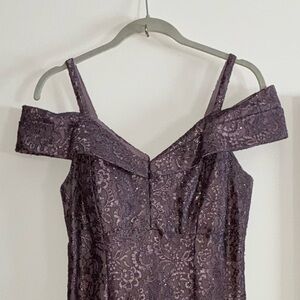 R&M Richards Mauve Sequin Dress